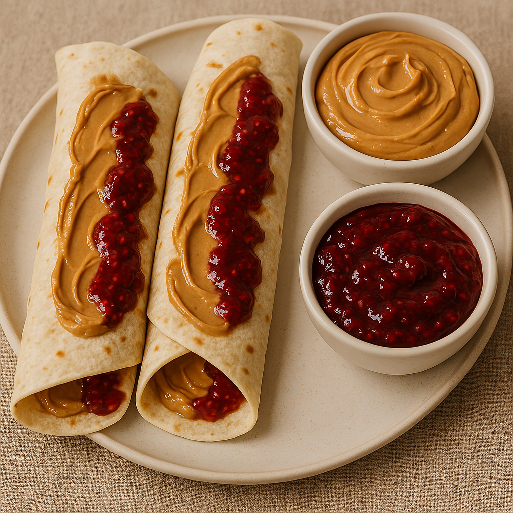 Tortillas with Peanut Butter and Jelly